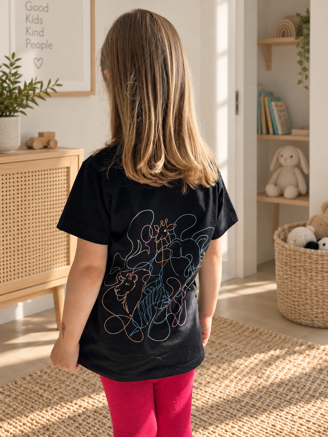 Kortærmet t-shirt sort